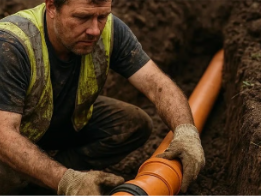 SouthFlow drainage equipment and work